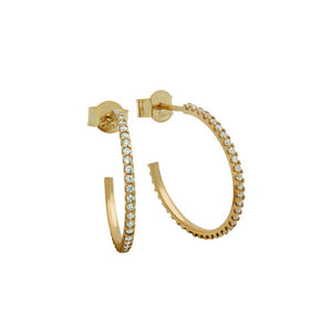 Fancy Crystal Hoops