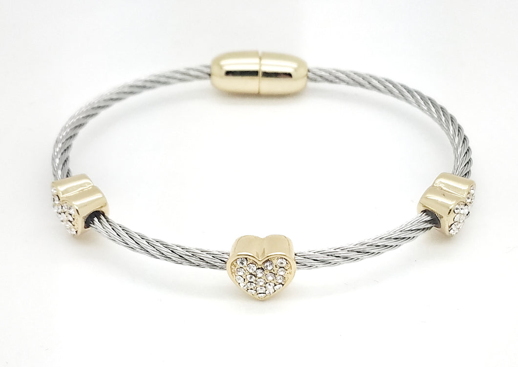 Cable Heart Bracelet