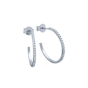Fancy Crystal Hoops