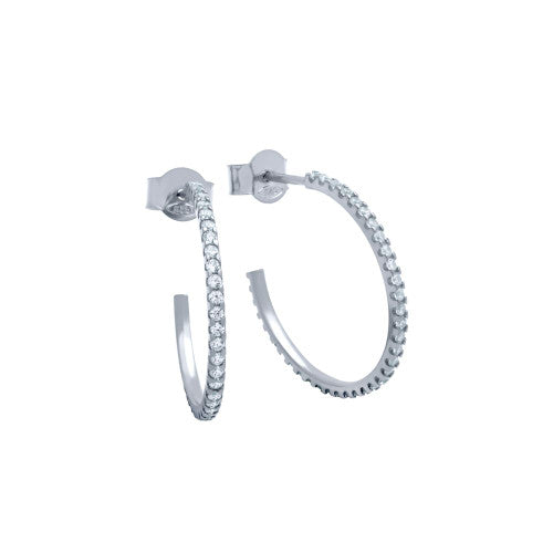 Fancy Crystal Hoops