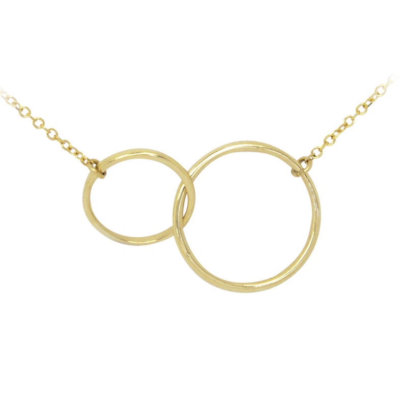 Interlocking Circle Necklace Silver
